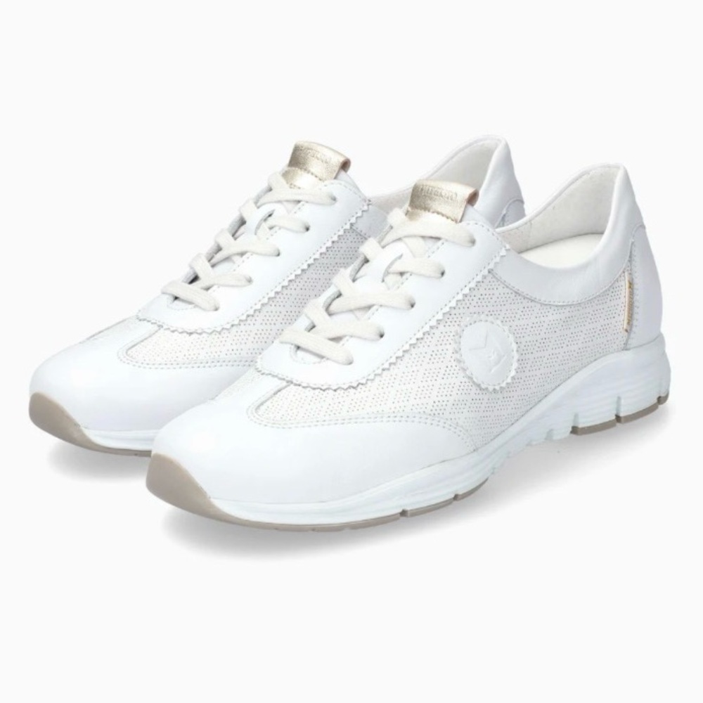 Mephisto Yael White Lace-Up Sneakers